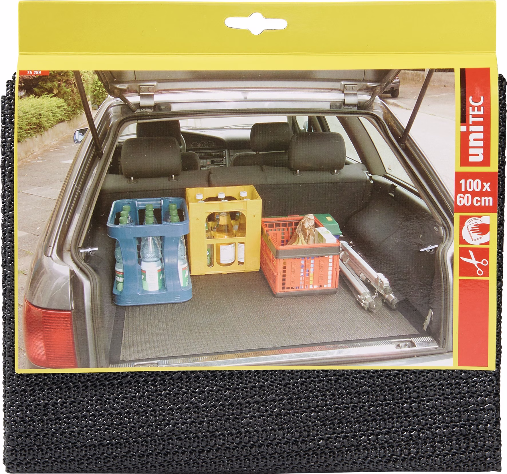 Kofferraummatte PVC grau zuschneidbar,rutschhemmend L60xB100cm