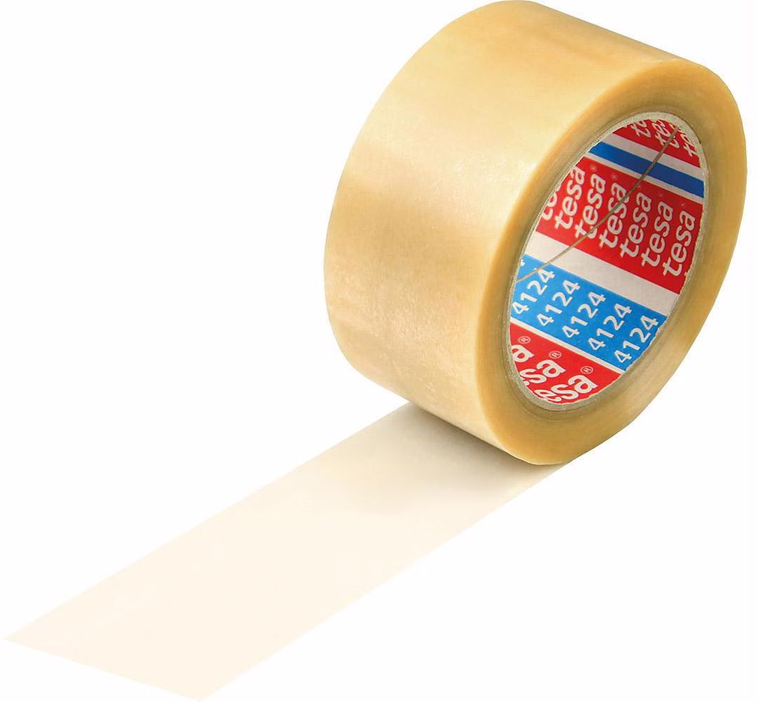 Klebeband tesa 4124 Breite 50mm Länge 66m Stärke 65µ PVC transparent leise