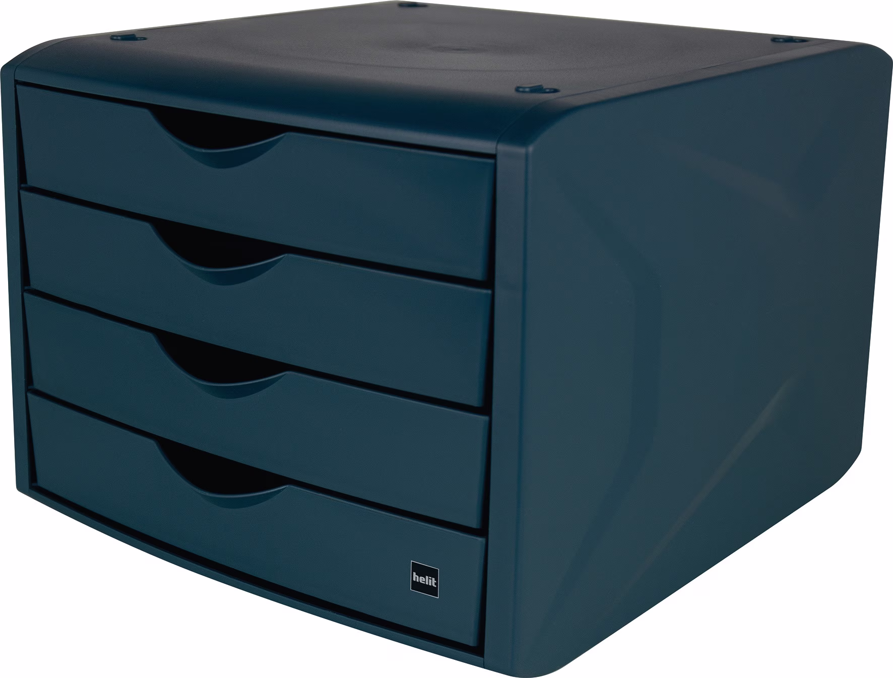 Schubladenbox m.Auszugssperre 4 Schubl.blau H215xB265xT332mm