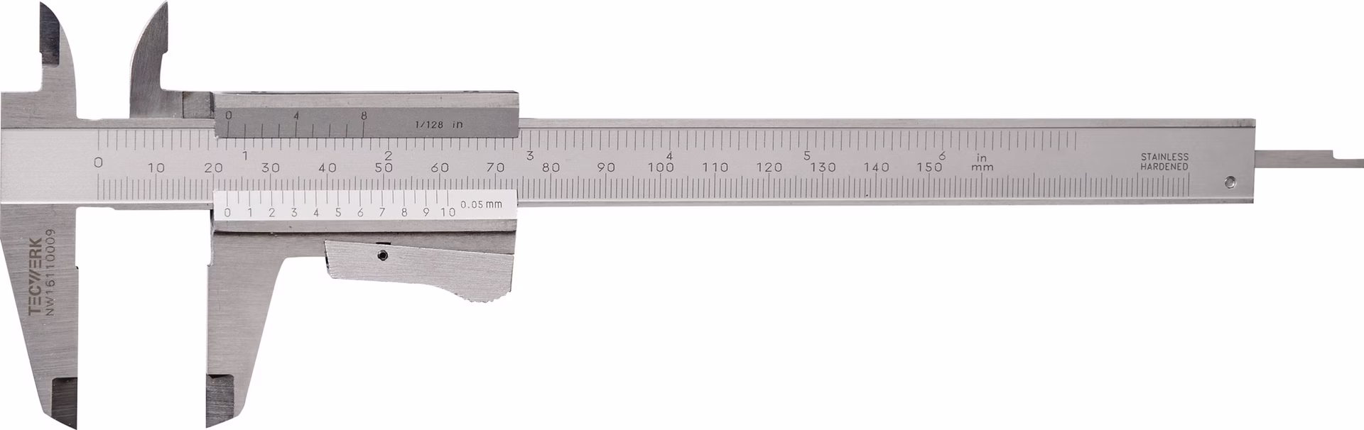 Taschenmessschieber DIN 862 150mm m.Momentf.eck