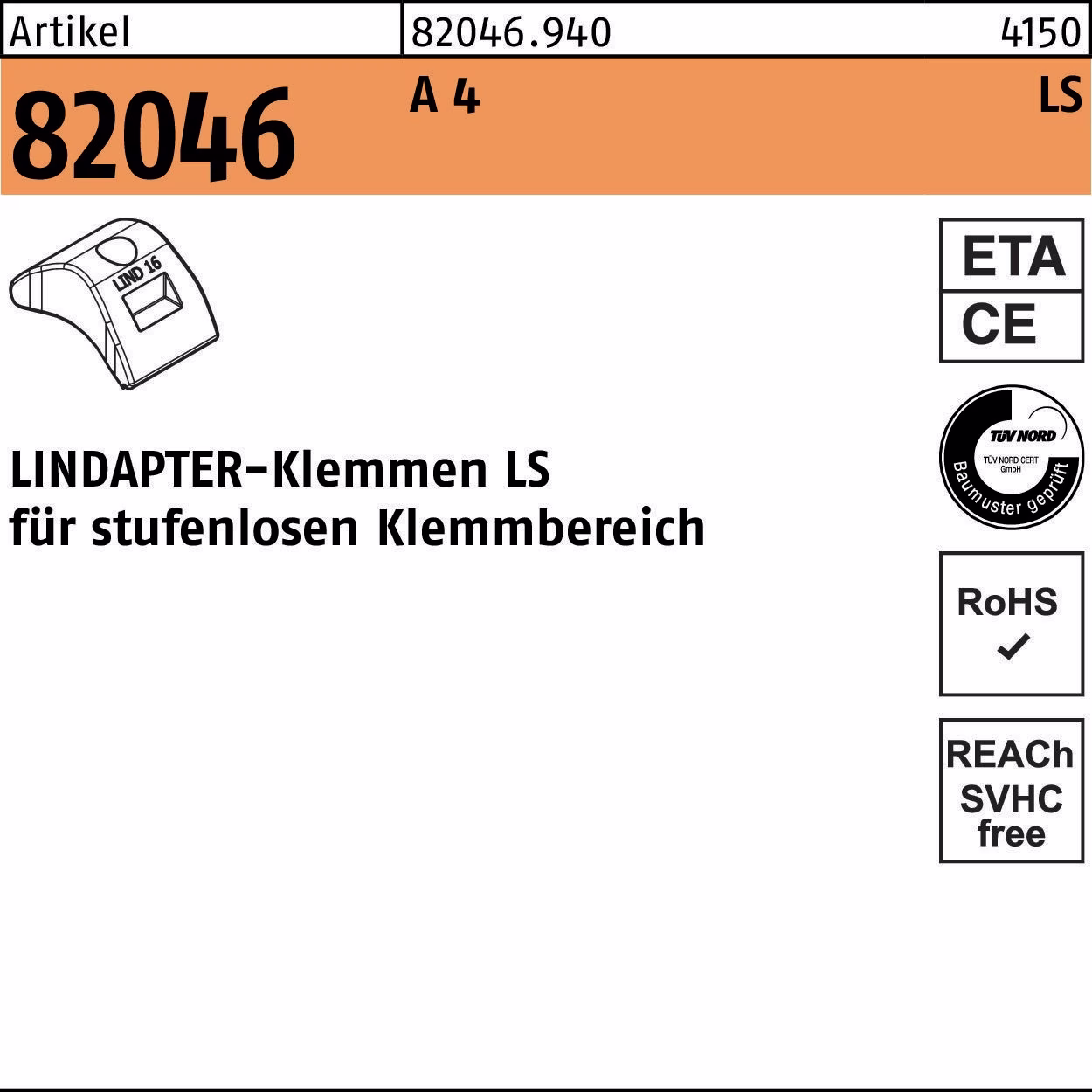 Klemme R 82046 LS - 4 1