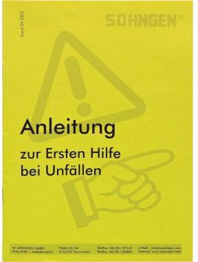 Anleitung Erste-Hilfe Heftform 8001004 nach BGI 503