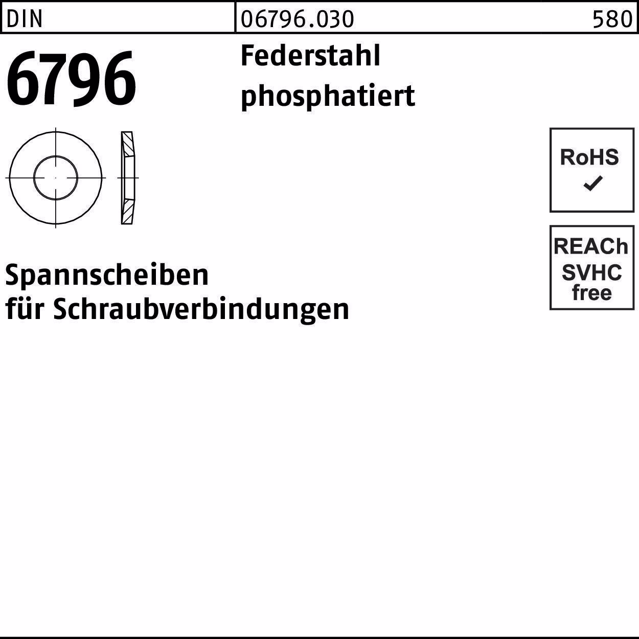 Spannscheibe DIN 6796