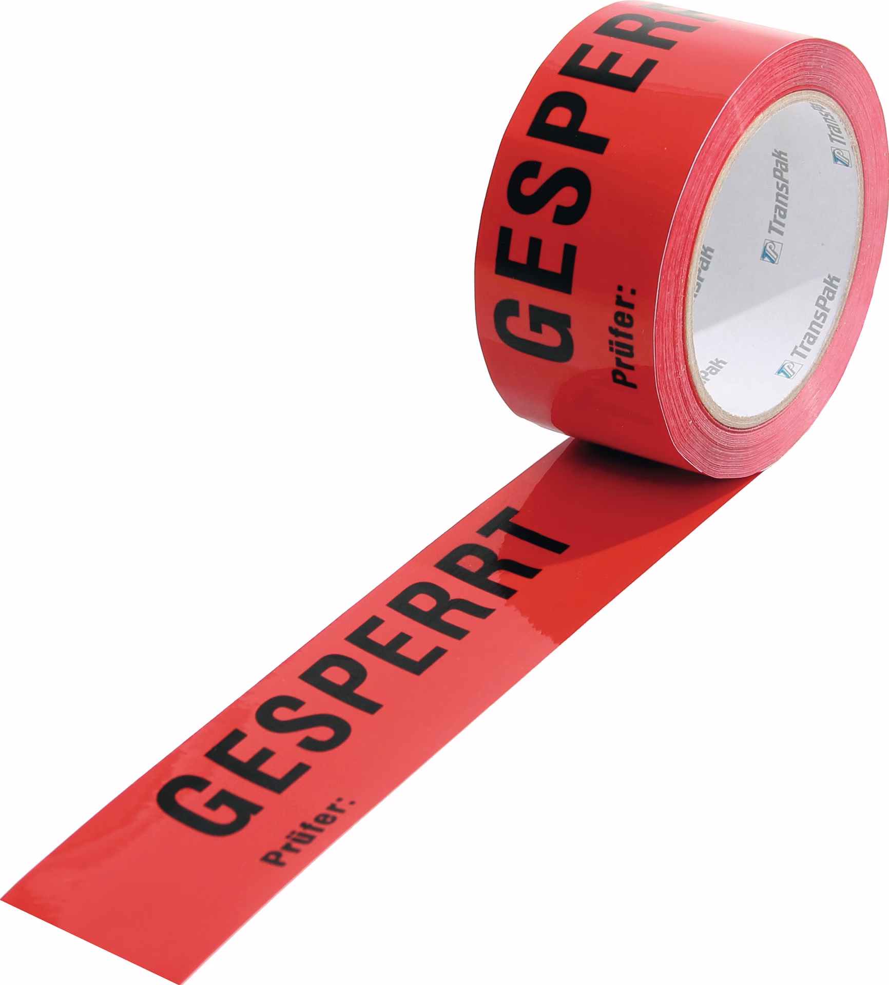 Warnklebeband PP Gesperrt L.66 m,B.50mm rot Rl