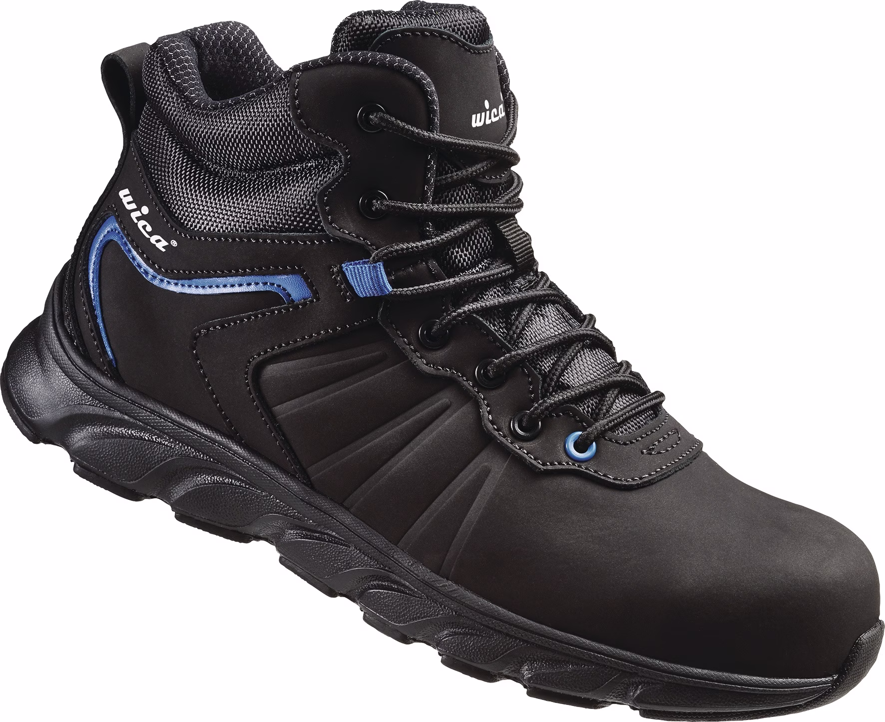 Sicherheitsstiefel Mathi schwarz/blau S3 SRC EN20345 Leder