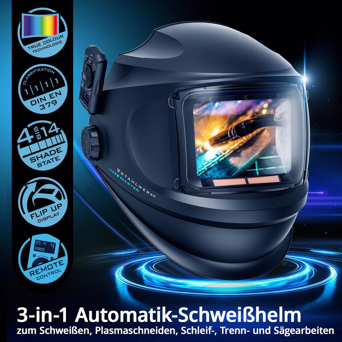 Schweißerschutzhelm MASTER 3-in-1 116x81mm