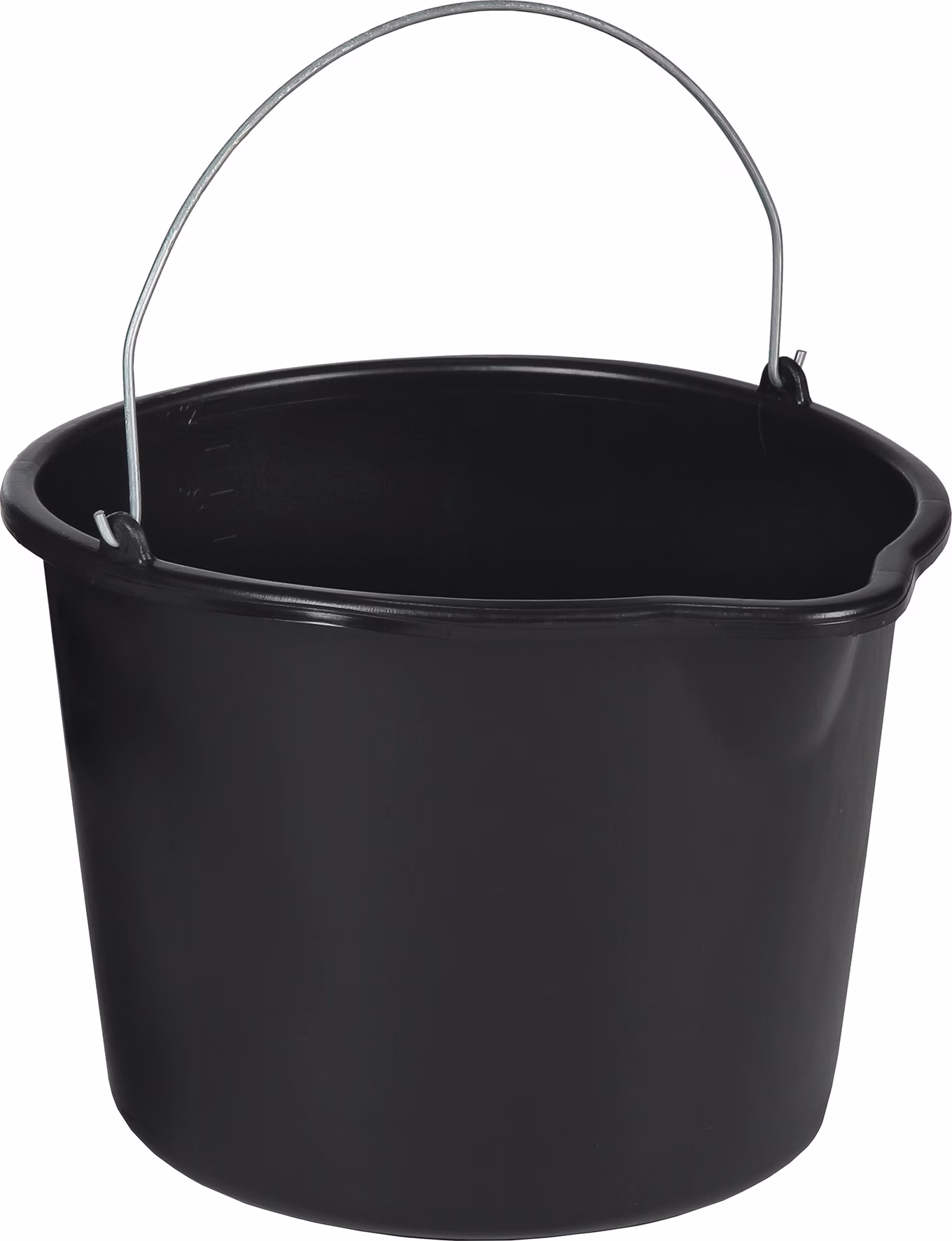 Baueimer m.Tülle schwarz PE