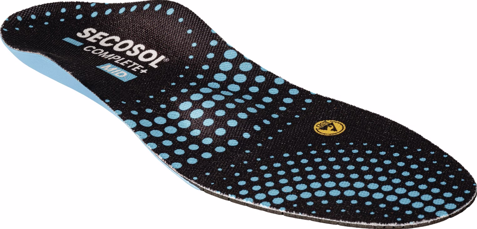 Einlegesohle SECOSOL® COMPLETE+ MID schwarz/blau
