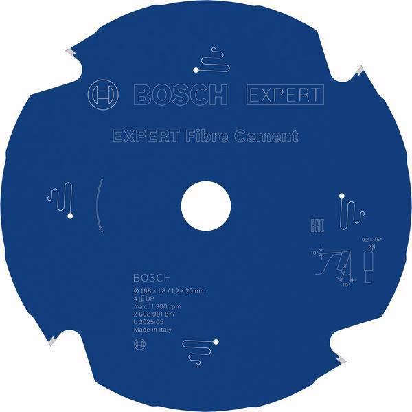 Kreissägeblatt EXPERT for Fiber Cement AD 168mm Z.4 TCG Bohr.20mm
