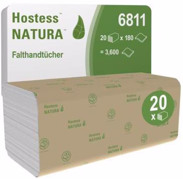 Papierhandtuch Natura 6811 Z/Z 2lg. 25x23cm 20x180 Bl./Pack.