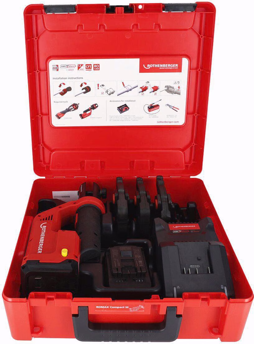 Akkupressm. ROMAX Compact III SET M AMP 19 kN 15-28mm Pressbacken,1X2Ah,EU