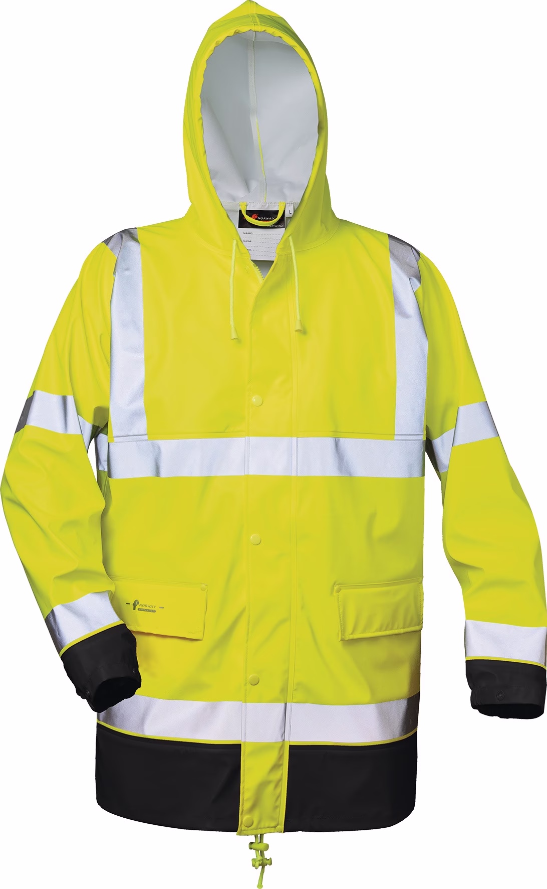 Warnschutz PU Regenjacke Manfred gelb/schwarz