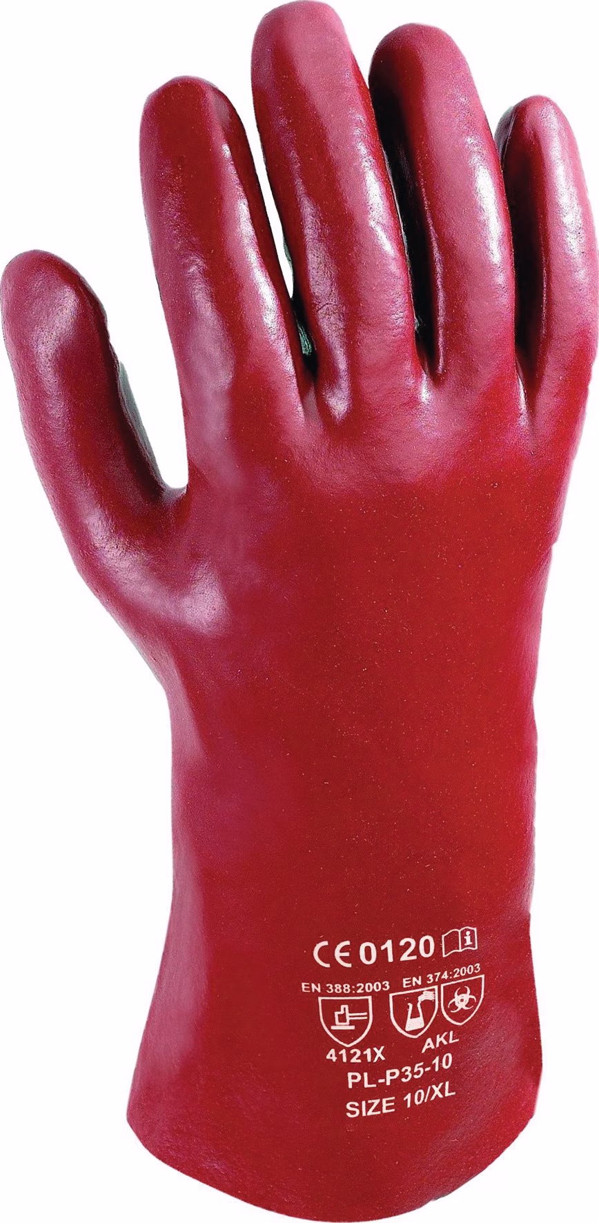 Chemiehandschuh Pirat Gr.10 rotbraun EN 388,EN 374 PSA III