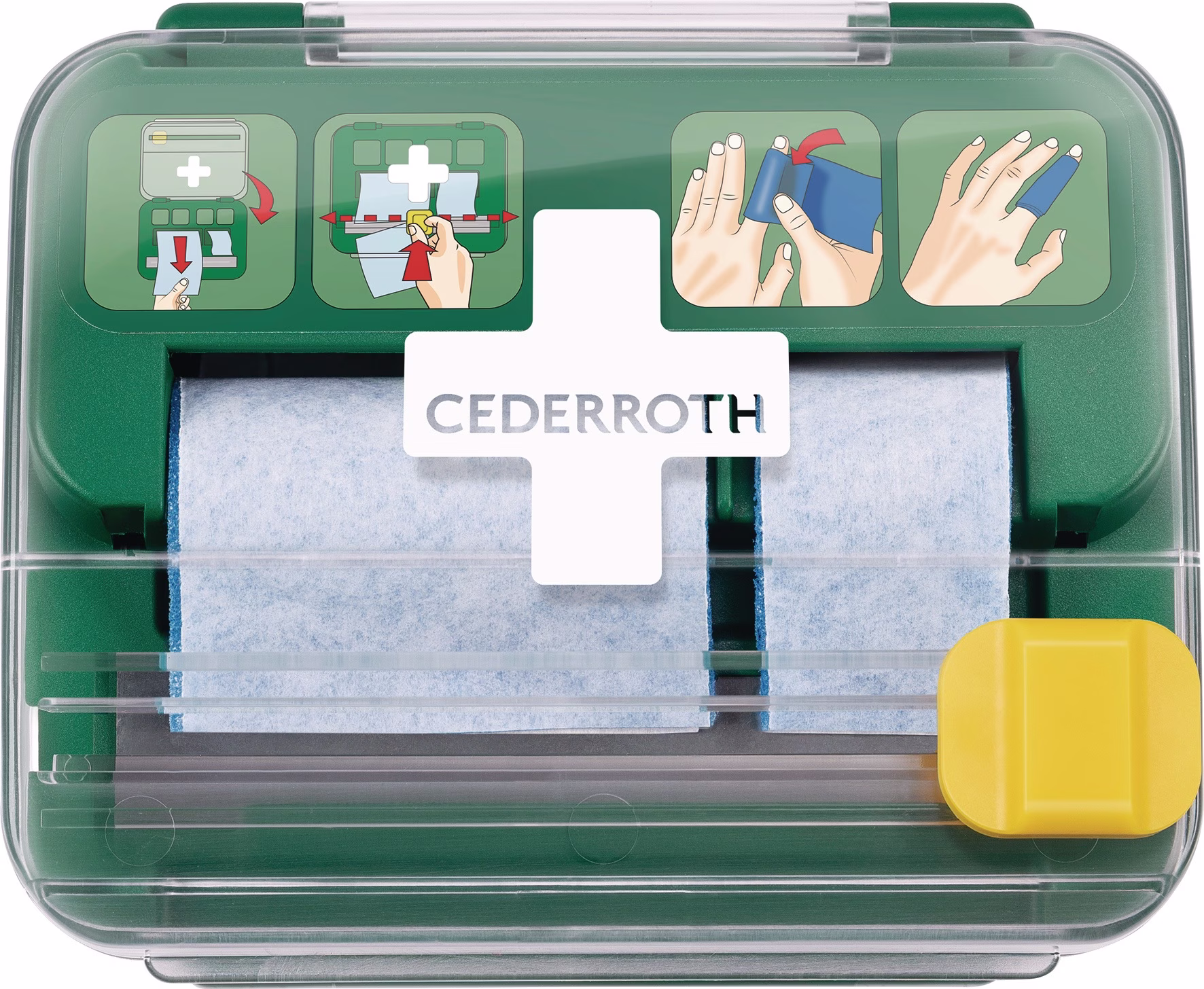 Pflasterspender Soft Foam Spender 2-in-1 B142xH123xT138ca.mm grün,transparent