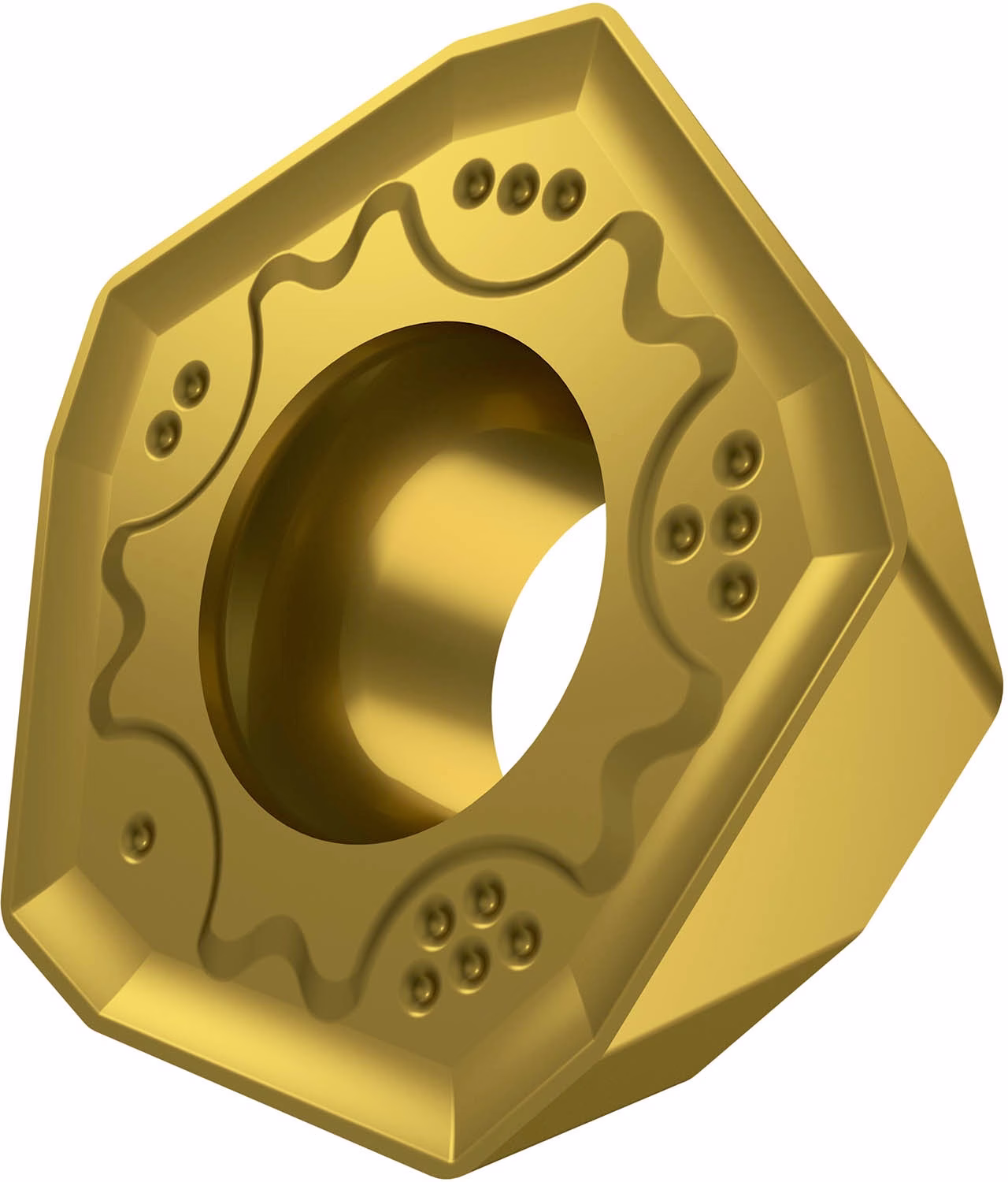 Fräswendeschneidplatte ISO PDKX 0905ZEER-FM:M6330 D.5,5mm PVD beschichtet Gold