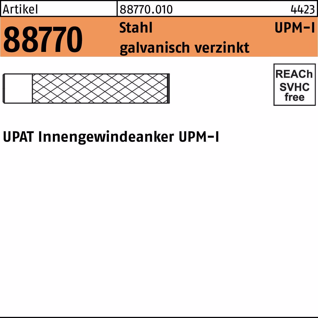 Innengewindeanker R 88770 UPM-I 10 Stahl galv.verz.