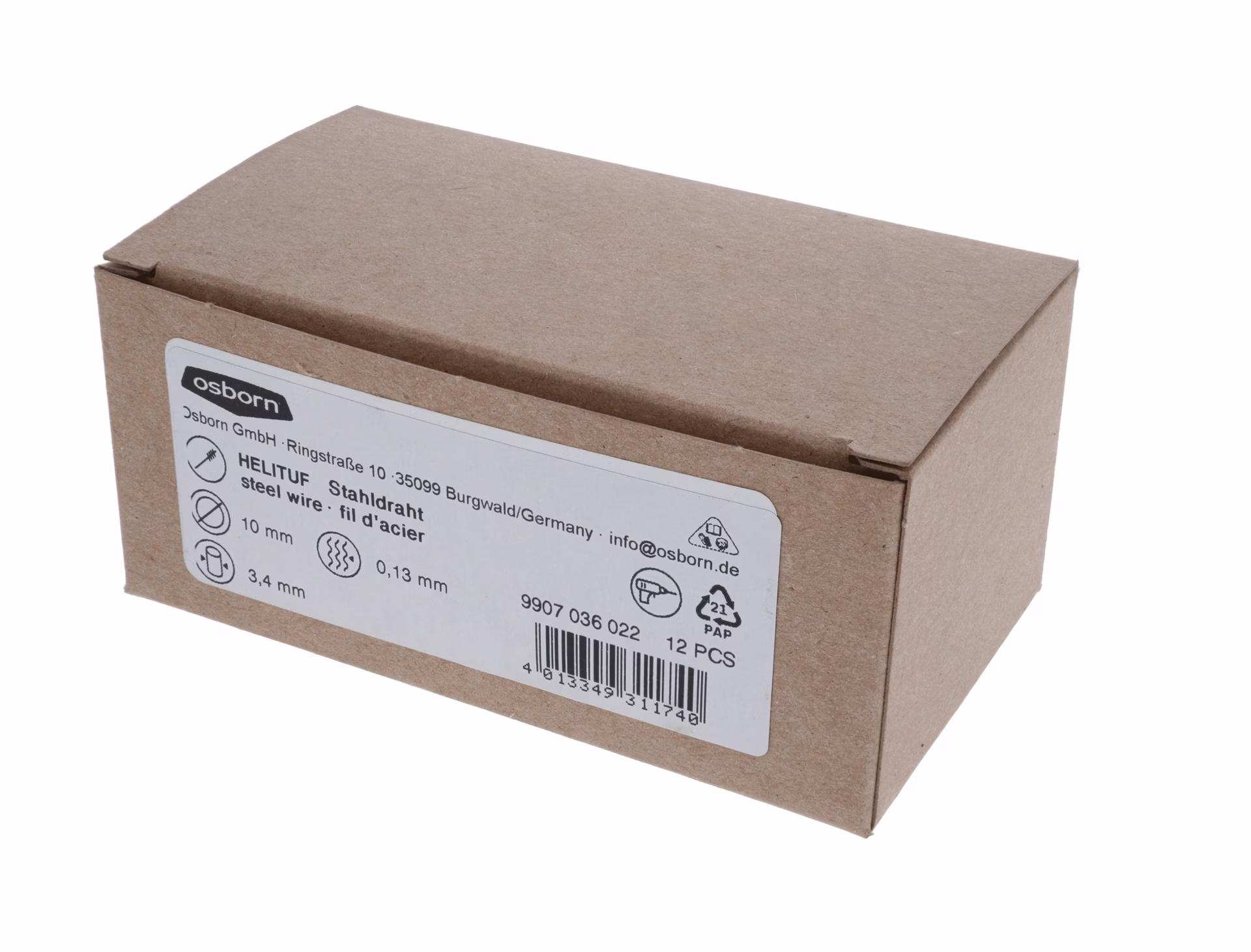 Innenbürste HELITUF D.10mm 3,4mm Drahtstärke 0,13mm Stahldraht Helituf