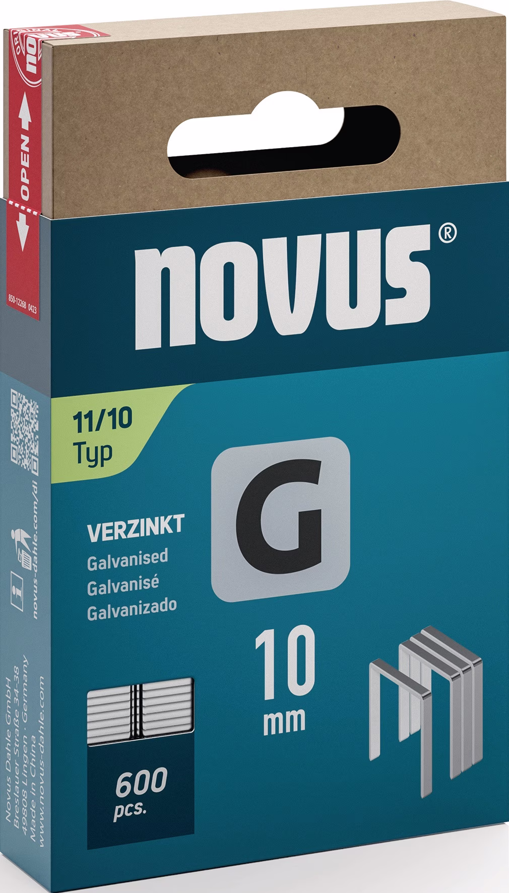 Flachdrahtklammer G Typ 11 B10,6xL10mm Draht-B.1,25mm 600 St