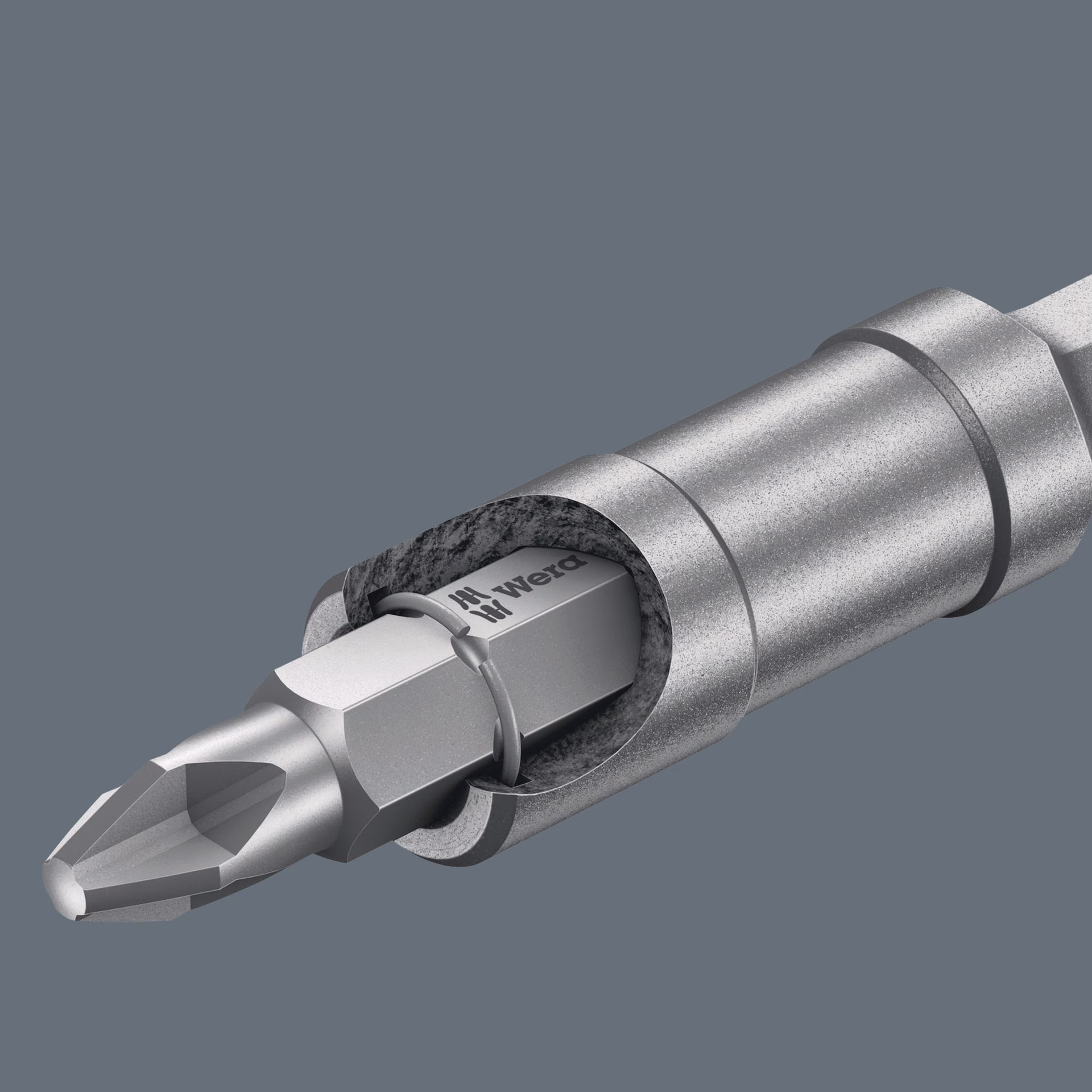 Bithalter 899/4/1 S 1/4Zoll E 6,3 1/4Zoll 1/4Zoll C 6,3 Magnet,Spreng-Ri L.300mm