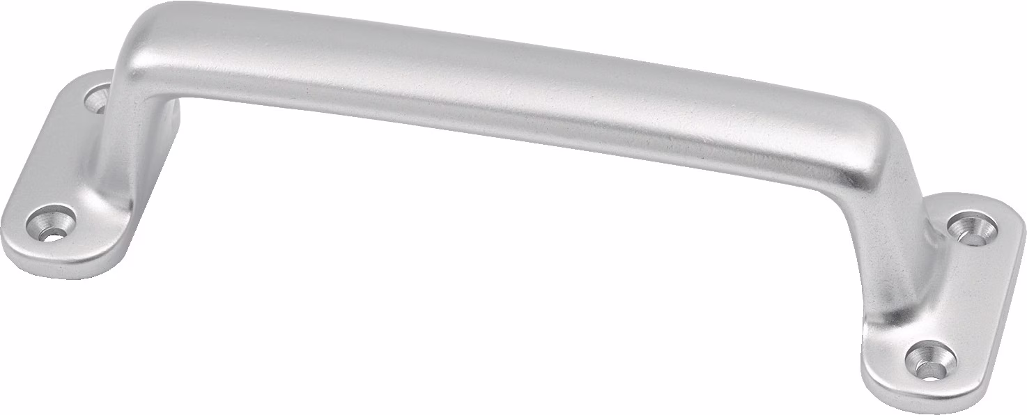 Handgriff Aluminiumguss silberfarbig eloxiert Anzahl Löcher 4, Ø 3,7 mm HERMETA
