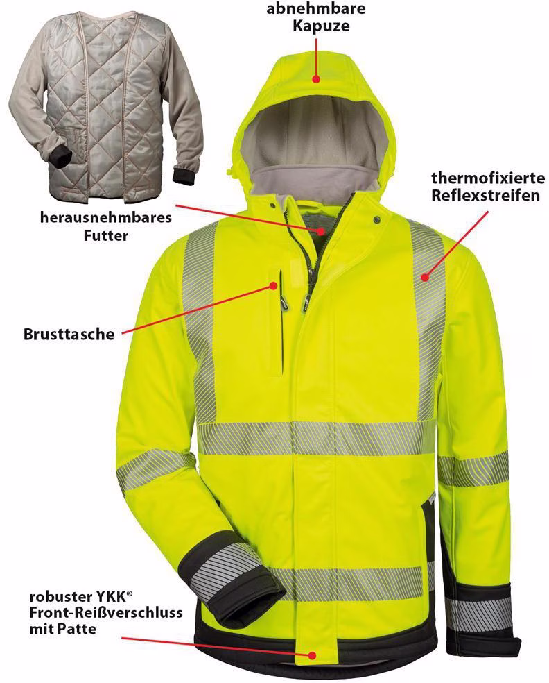 Warnschutz-Softshelljacke Melvin Gr.XXL gelb/schwarz