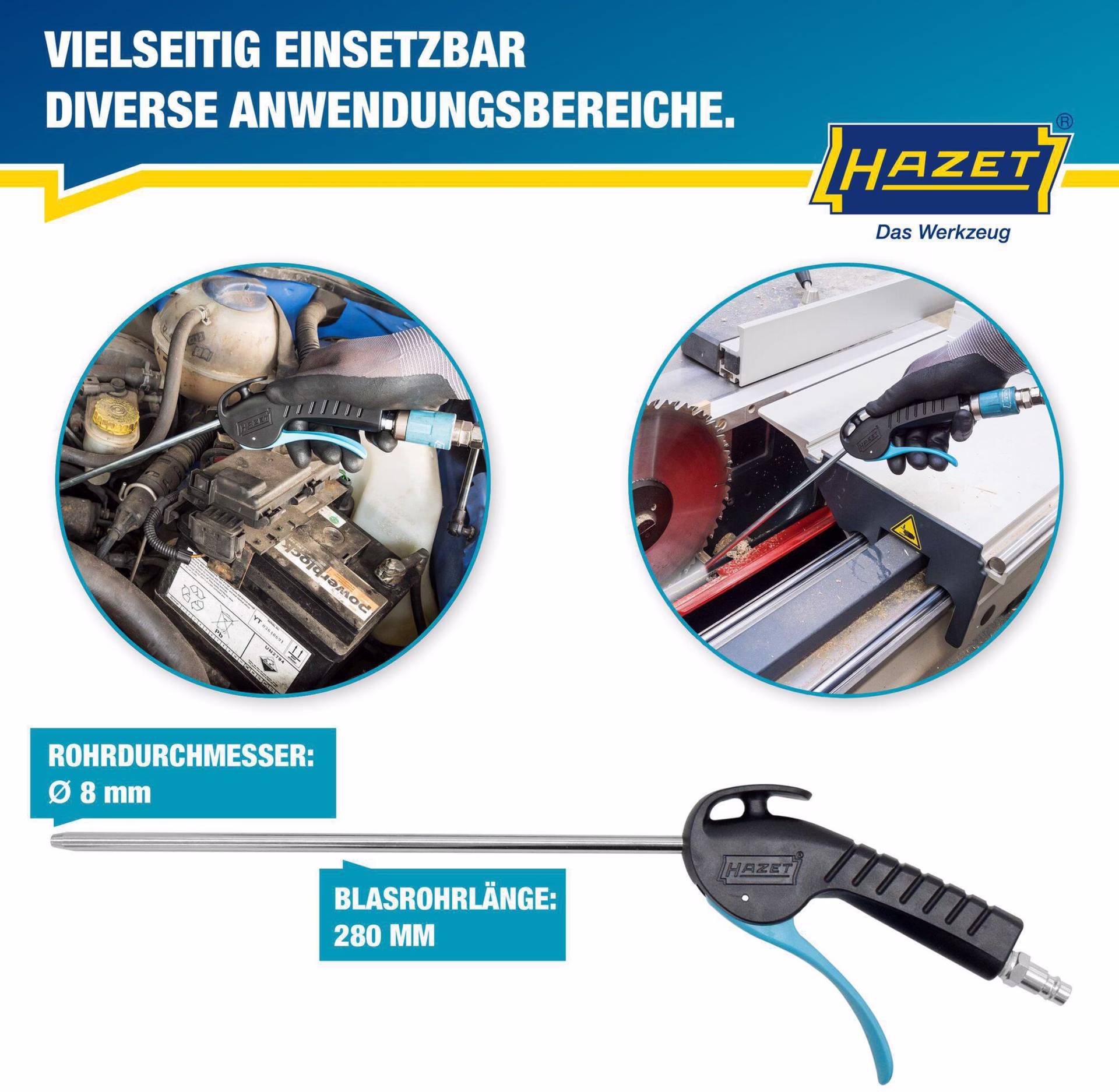 Druckluftausblaspistole 9040P-2 Kupplungsstecker DN 7,2