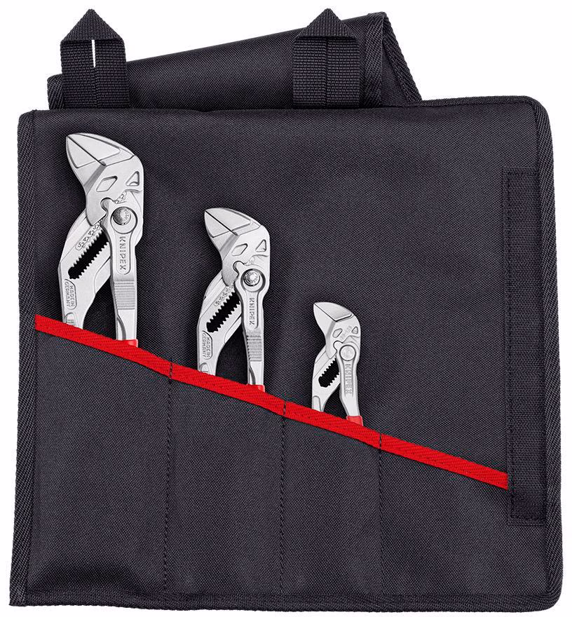 Zangenschlüsselset S6 Inh.3-tlg.verchr.Rolltasche