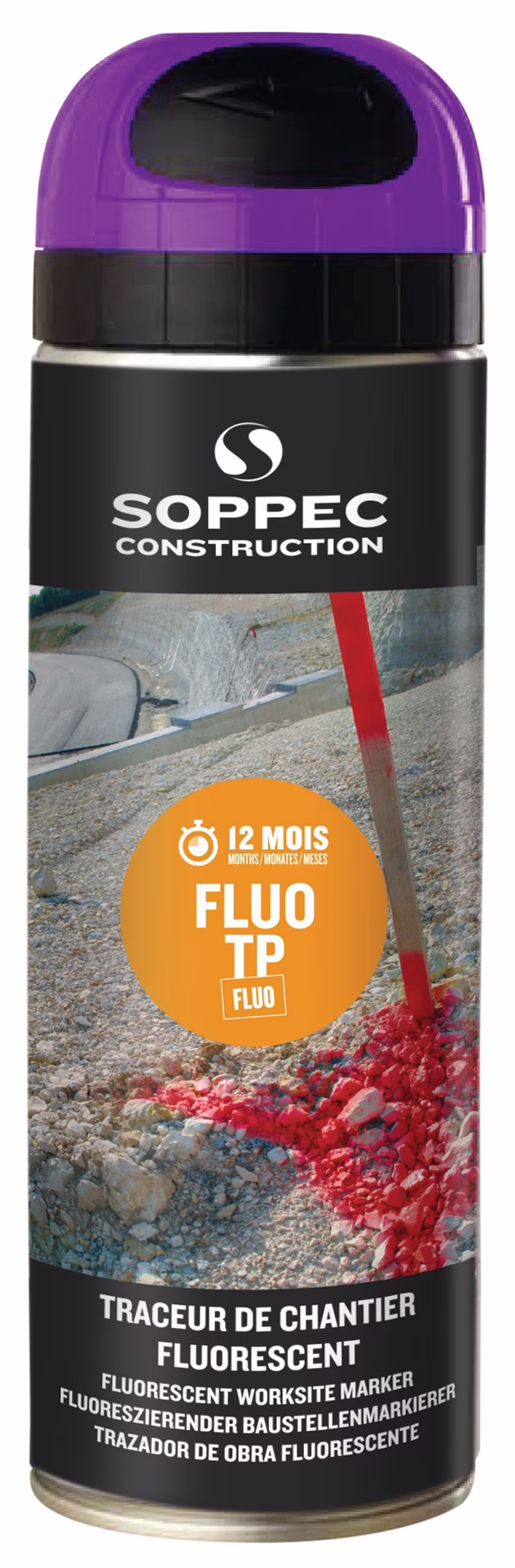 Baustellenmarkierspray FLUO TP neonviolett 500ml Spraydose