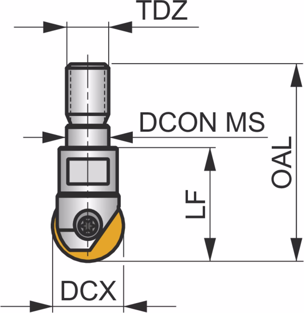 Kopierschaftfräser ISO PPH-16/02-025-P08 D.8,5mm Schneid-D.16mm