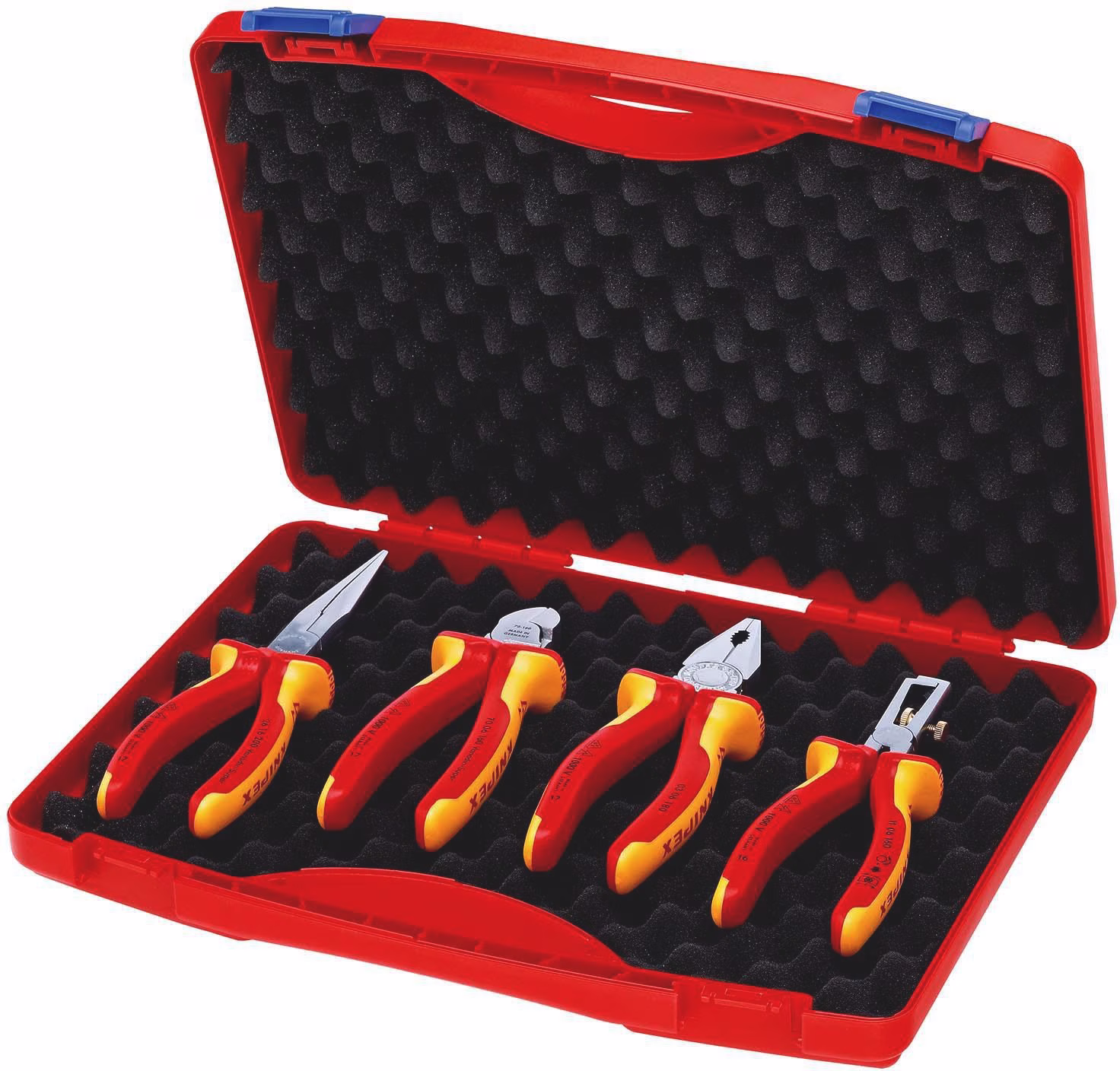Zangensatz Kompakt-Box Inh.4tlg.VDE Kunststoffkoffer