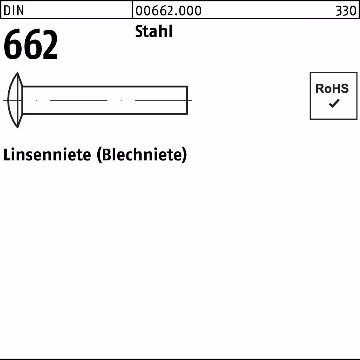 Linsenniete DIN 662