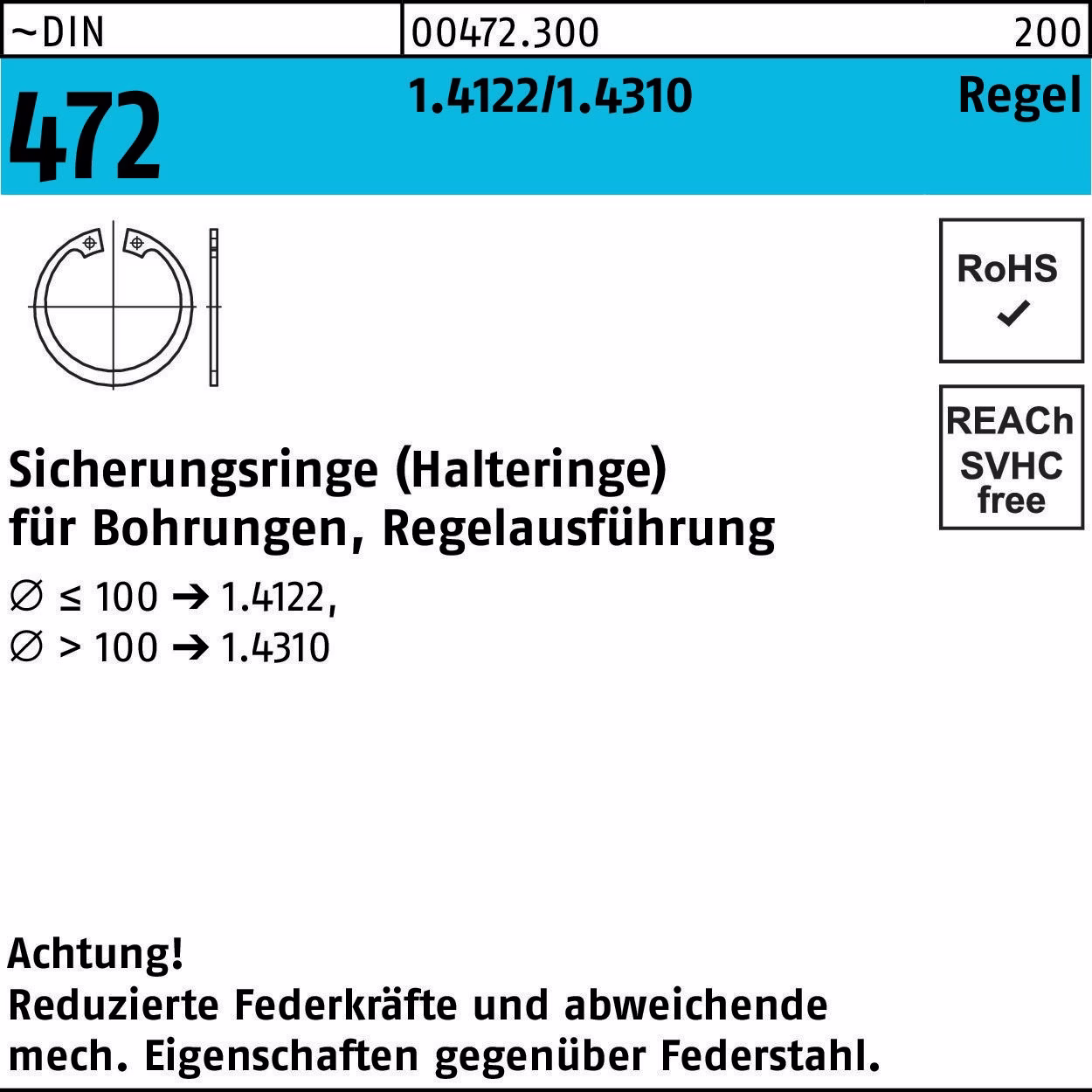 Sicherungsring DIN 472 Regelausf.