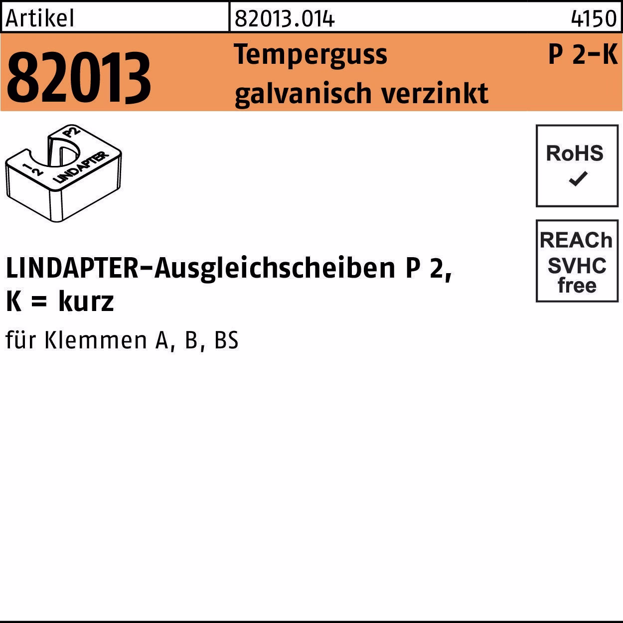 Ausgleichscheibe R 82013 GTW 40 P2 M10/10,0 Temperguss galv.verz. 1St