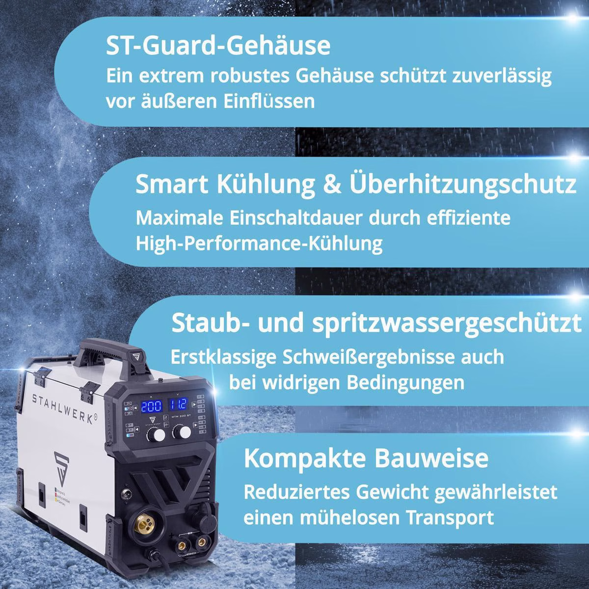 Inverterschweißgerät MTM-200 ST Einzelgerät m.Zub.3m