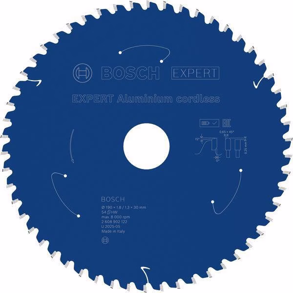 Kreissägeblatt EXPERT Aluminum AD 190mm Z.54 HLTCG Bohr.30mm Schnitt-B.1,8mm