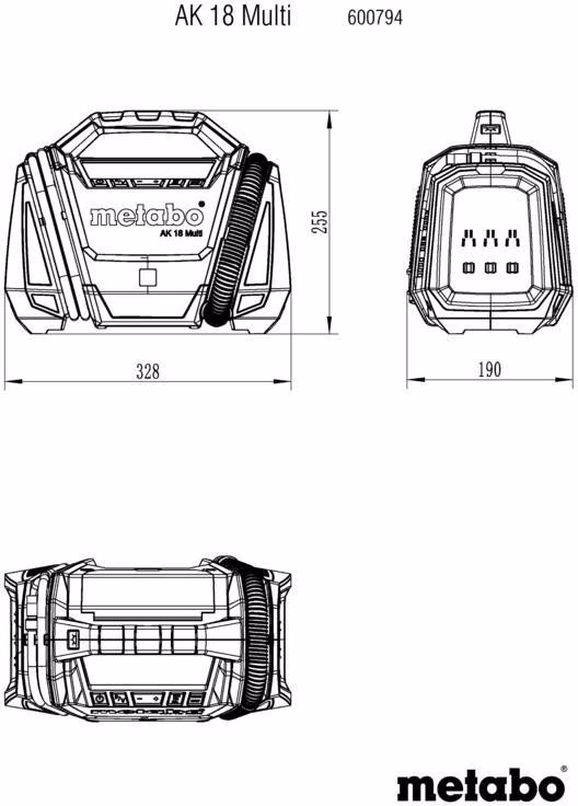 Akku-Kompressor AK 18 Multi 18 V 16l/min 11bar