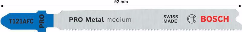 Stichsägeblatt PRO Metal medium T121AFC Gesamt-L.92mm Zahnt.1,2mm S.1mm 100 St.