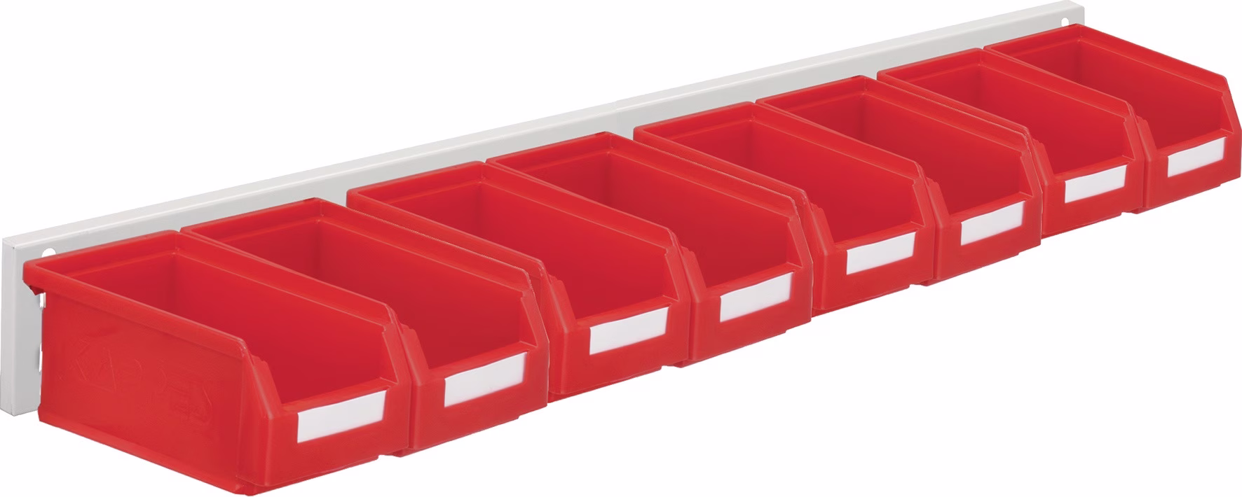 Sichtlagerkastenset H100xB920xT180mm Stahlblech/Polyethylen Ku.-besch.rot