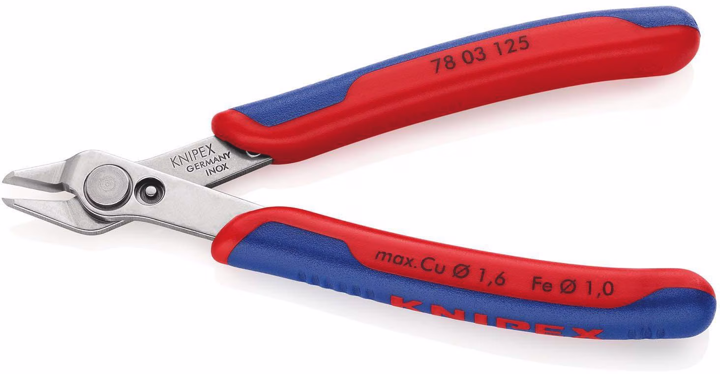 Elektronik-Seitenschneider Super-Knips® INOX L.125mm Form 0 Facette nein pol.