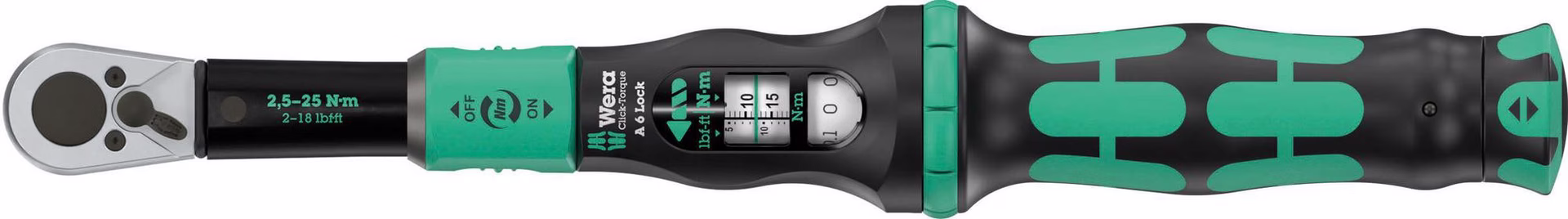 Drehmomentschlüssel Click-Torque Lock A 6 1/4 Zoll 2,5-25 Nm