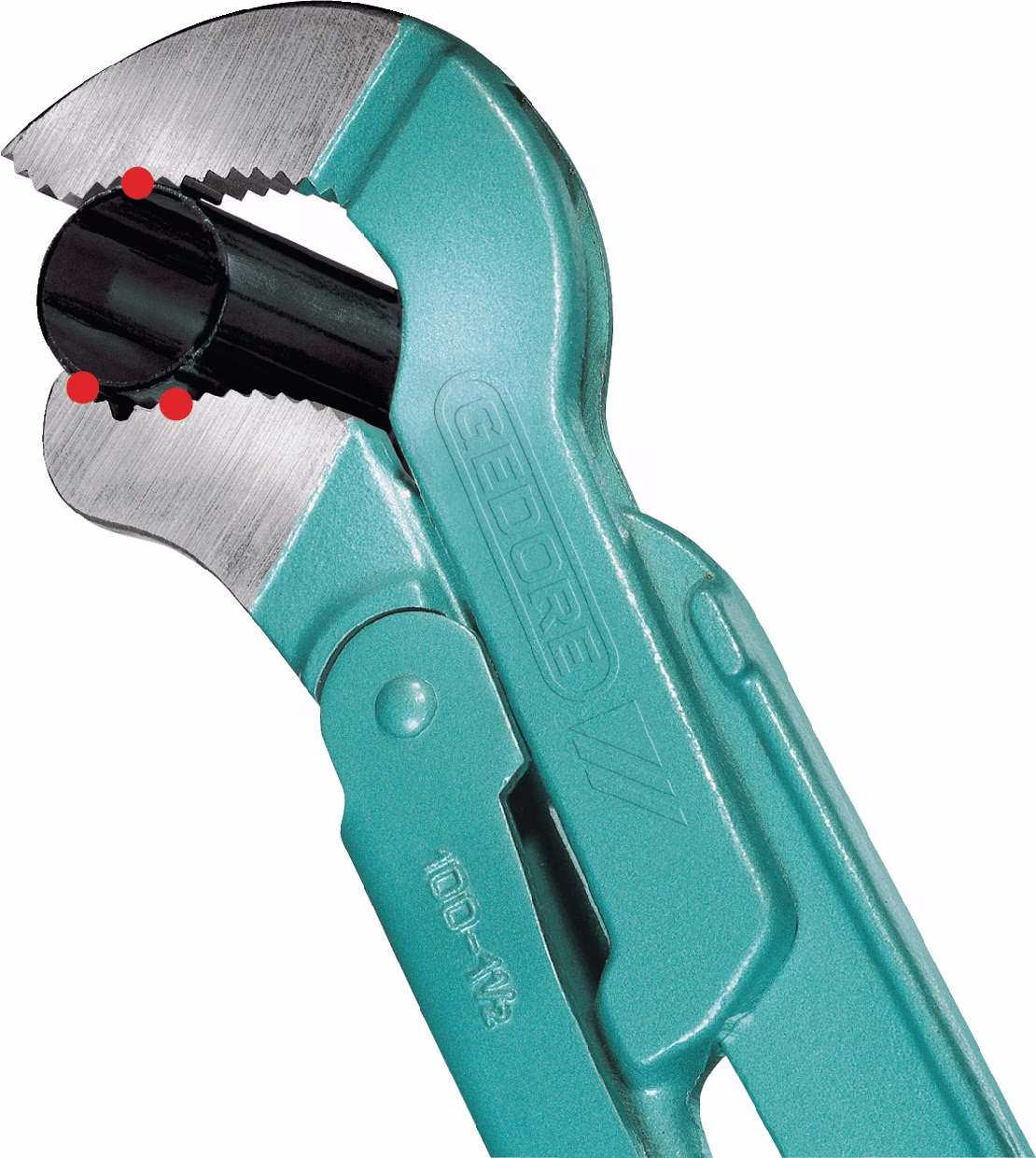 Eckrohrzange Eck-Schwede-snap® Gesamt-L.320mm Spann-W.48mm f.Rohre 1 Zoll