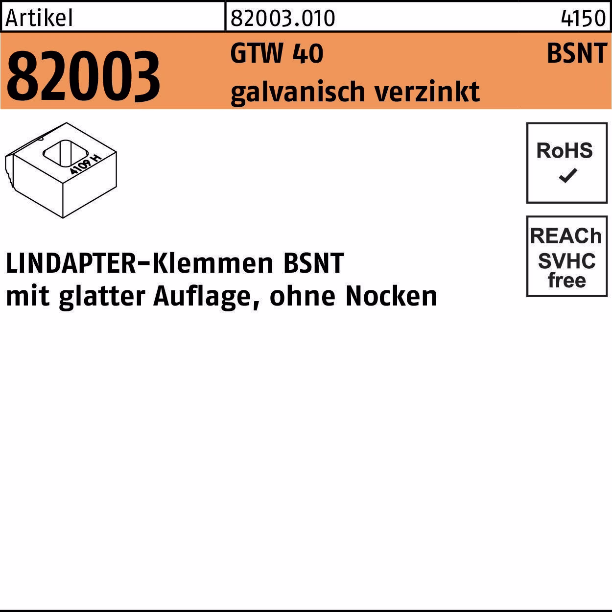 Klemmen R 82003 GTW 40 BSNT M12 galv.verz. 1 Stück