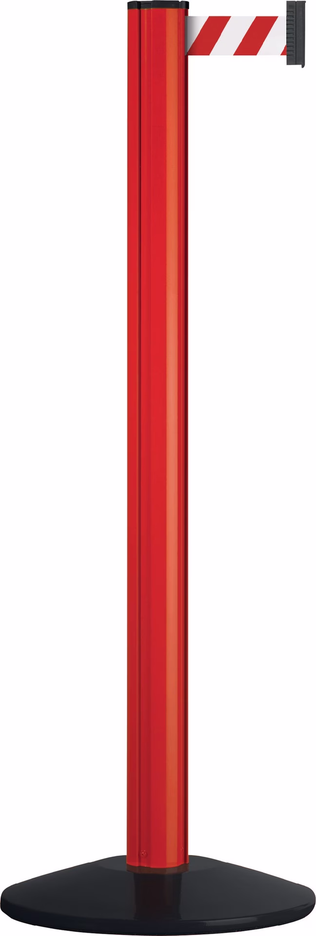 Gurtpfosten einfach D83xH970mm rot Gurt rot/weiß Fuß VG