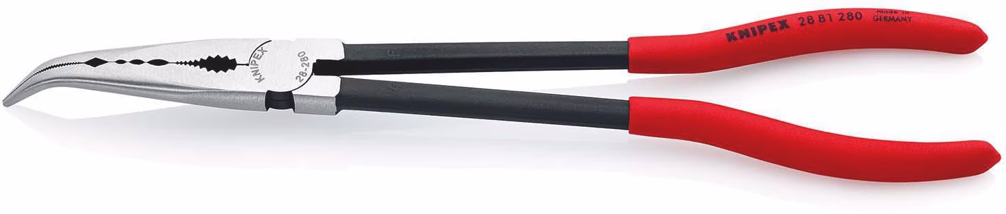 Montierzange Länge 280 mm poliert Kunststoffüberzug KNIPEX