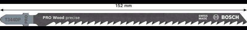 Stichsägeblatt T 344 DP Gesamt-L.152mm Zahnt.4mm HCS 5 St./Karte