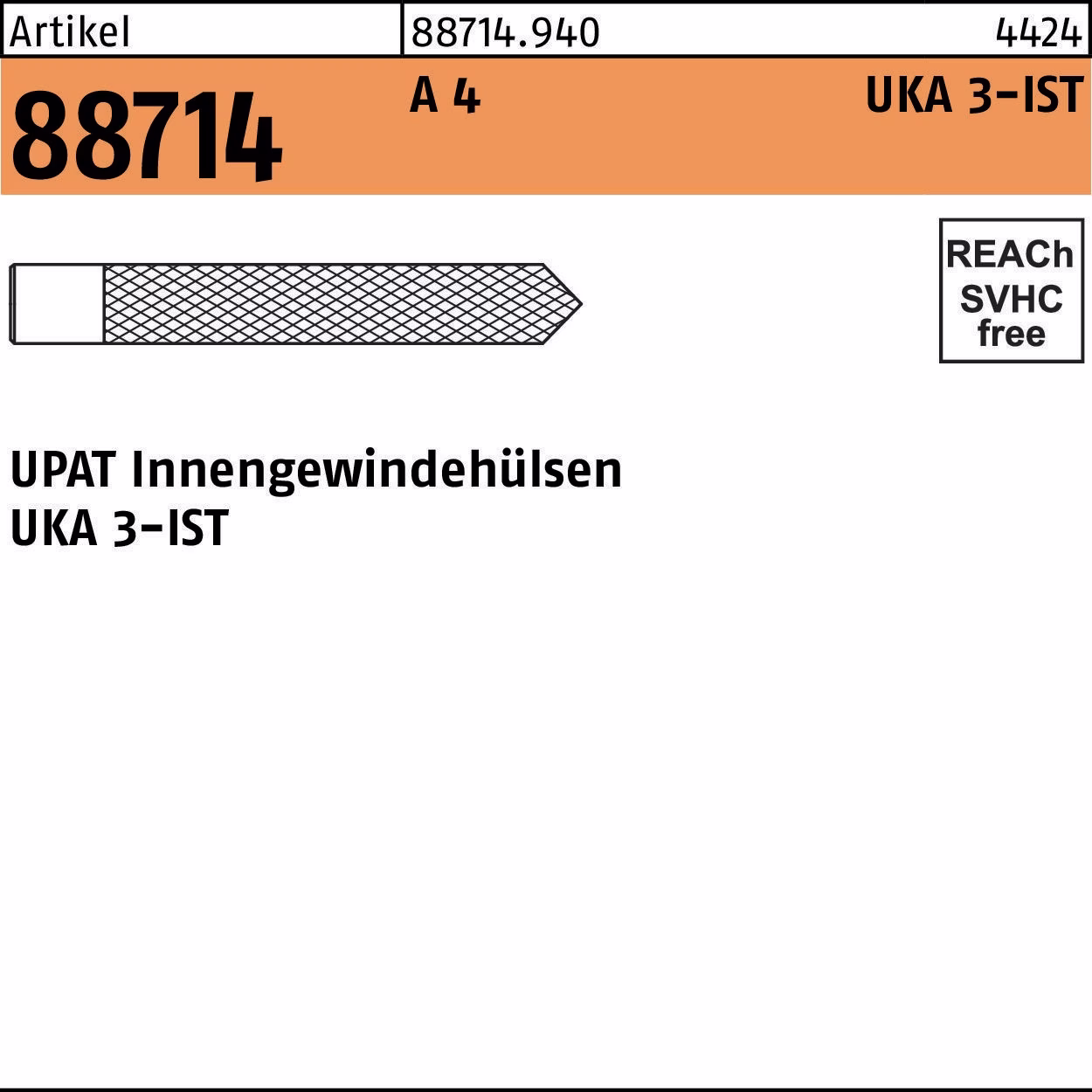 Innengewindehülse R 88714 UKA IST M10 A 4 10 Stück