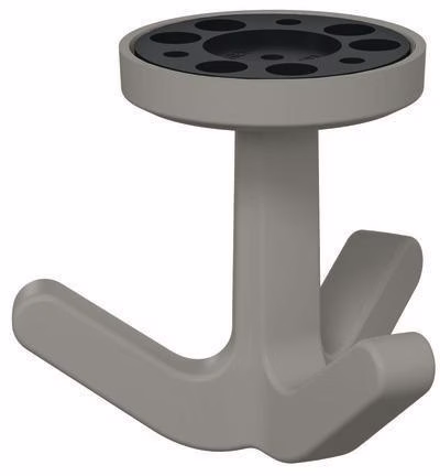 Dreifachhaken Ser.477 matt,elastisch 95 felsgrau H.69mm D.51mm