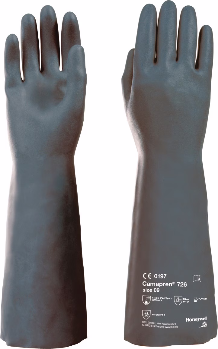 Chemiehandschuh Camapren 726 schwarz EN388/EN374-1 PSA III