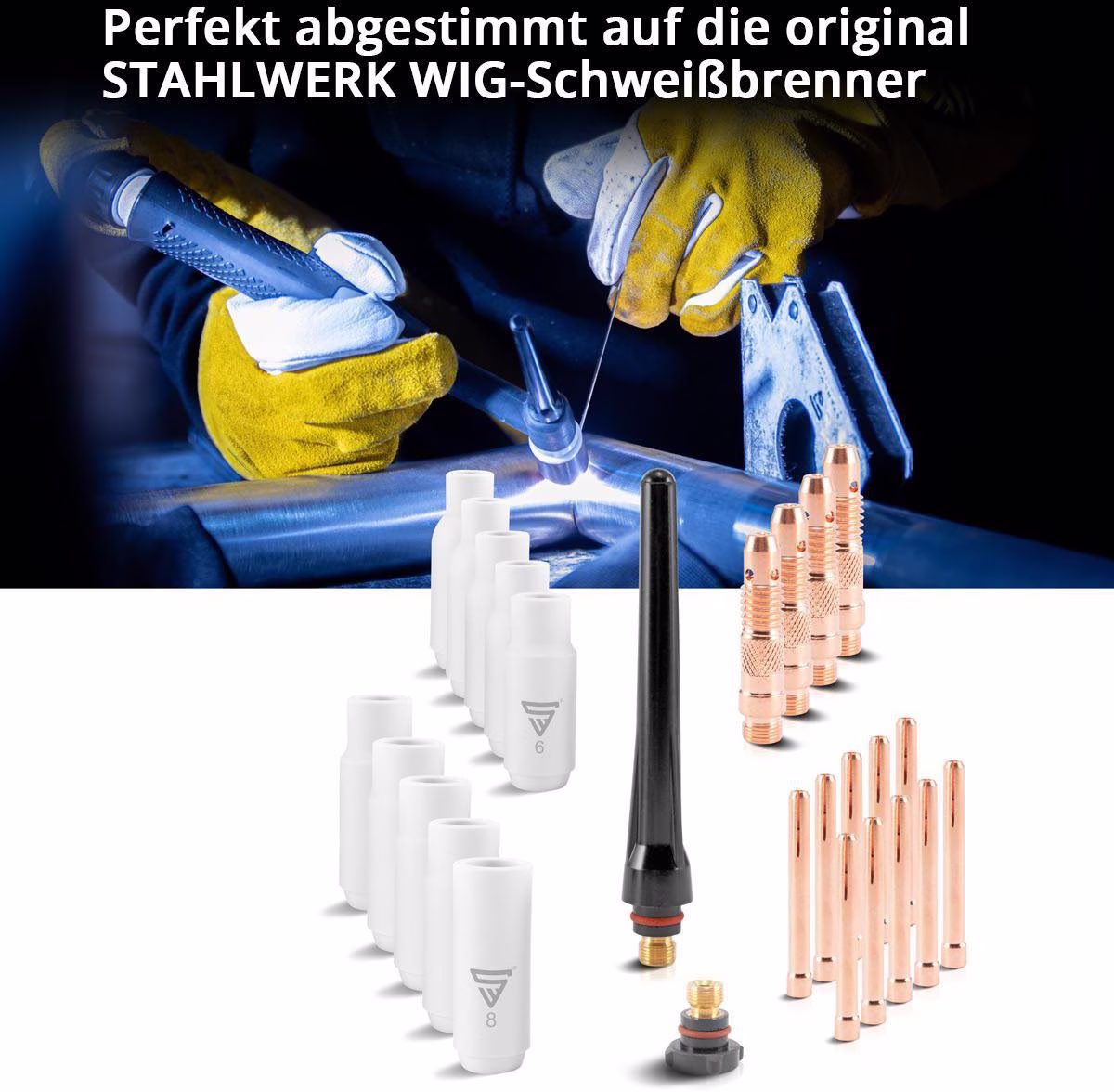 Verschleißteile-Set f.WP-26 weiß 26-tlg