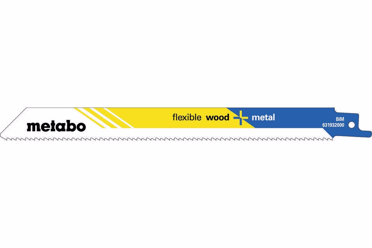 Säbelsägeblätter flexible L.200mm Dicke 0,9mm Zahnteilung2,5mm BiMetall/10TPI
